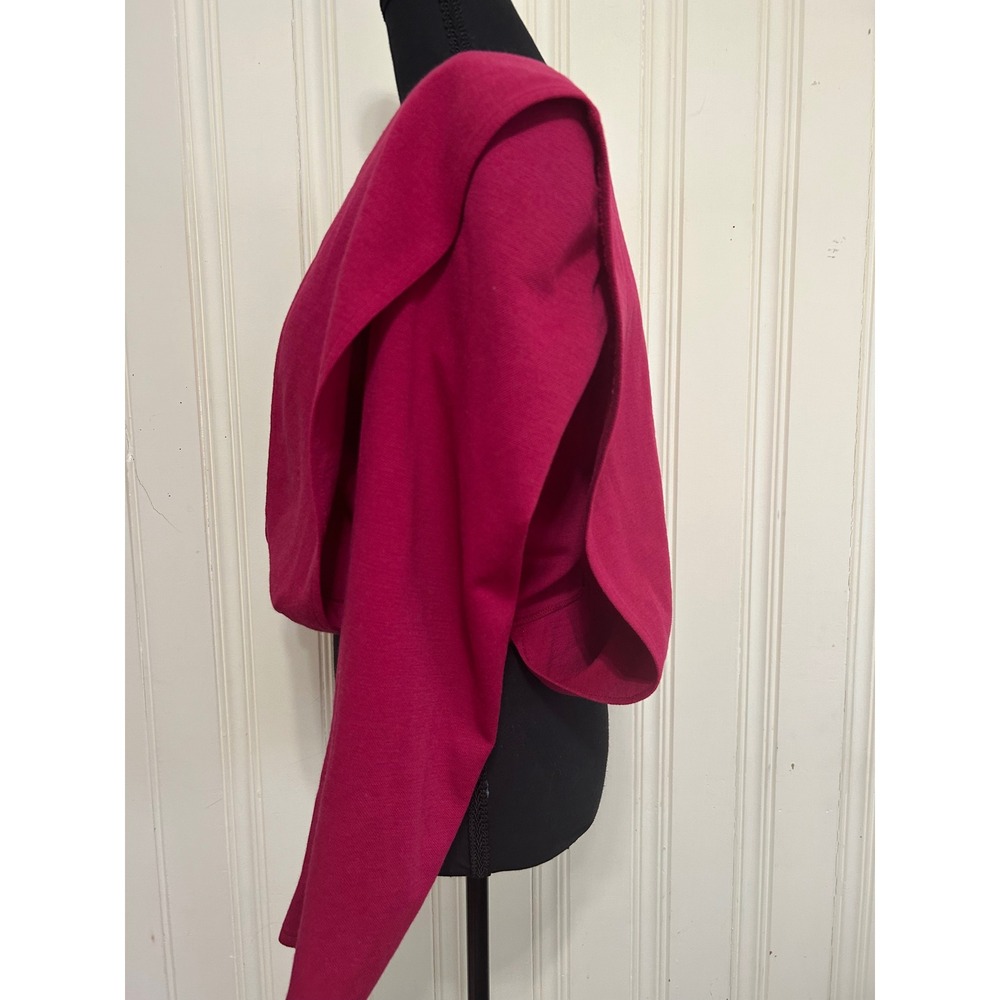Sonia Rykiel Vintage Wool Pink Cropped High End Designer Avant Garde Knit Jacket - Picture 2 of 15